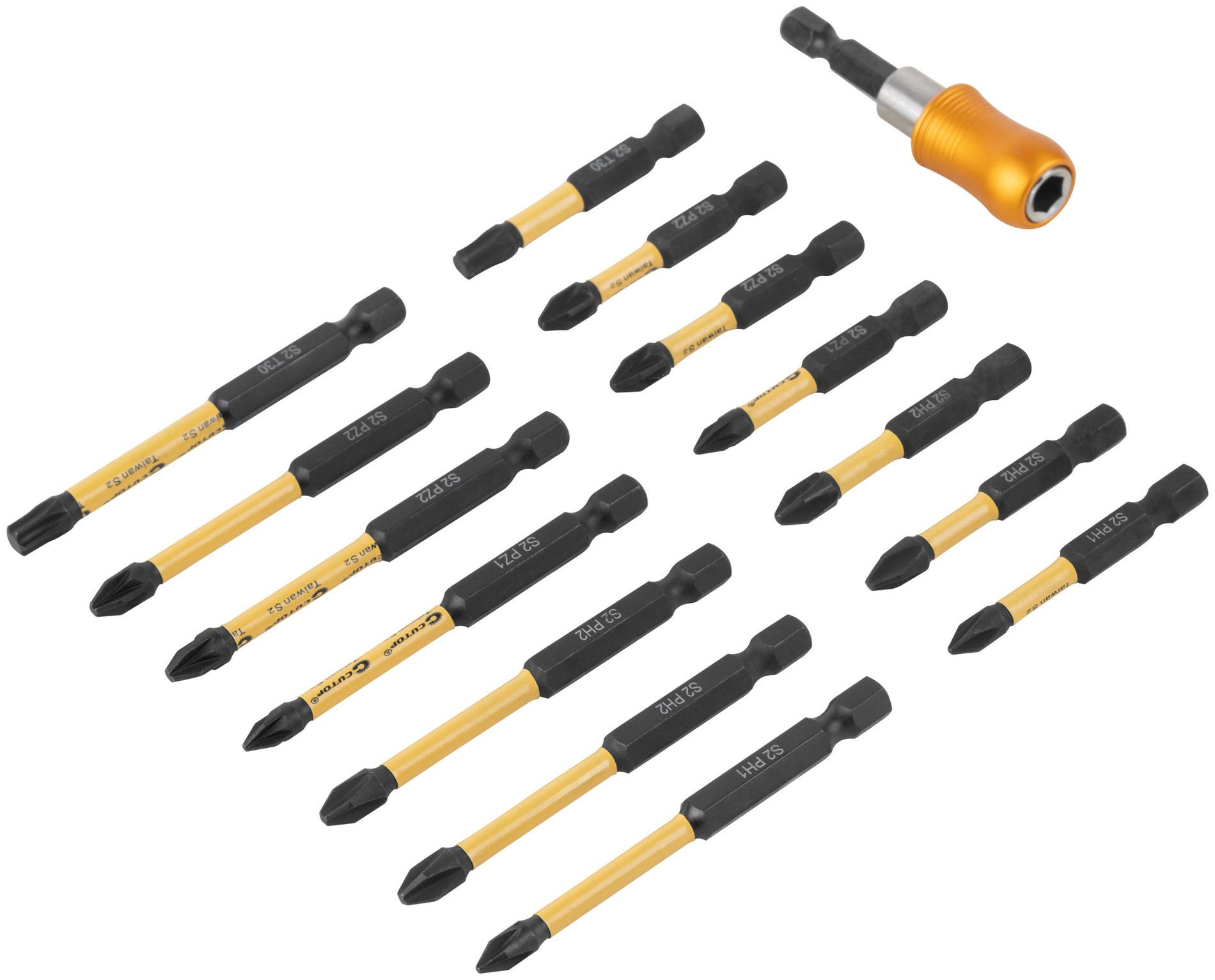 Набор торсионных бит Ударник 50/75 Cutop profi plus 83-992, 15 предметов - фото